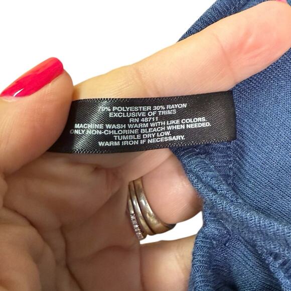 Massini Double Layered Top Casual Size 3X in Blue - Picture 10 of 10